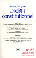 Revue française droit constitutionnel, no 62
