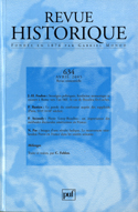 Revue historique, no 634