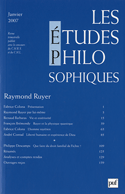 Etudes philosophiques 2007, no 01