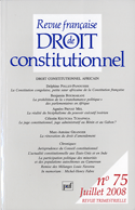 Revue française droit constitutionnel, no 75