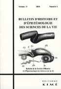 Bulletin d'histoire et d'épistémologie des sciences de la vie v. 15, no 01