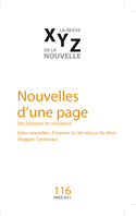 Revue XYZ de la nouvelle, no 116